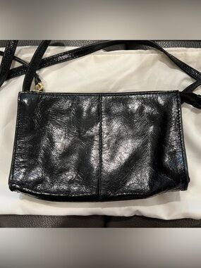 HOBO Black Patent Leather Crossbody Bag